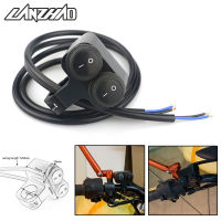 รถจักรยานยนต์ Dual On-Off Switch CNC อลูมิเนียมกันน้ำ 22-25mm Handlebar สวิทช์สีดำ Universal Motorbike Accessories-wangjun1