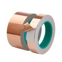 ❂✖♤ 10 meters Double Side Conductive Copper Foil Tape Strip Adhesive EMI Shielding Heat Resist Tape 5mm 8mm 10mm 12mm 15mm 20mm 30mm