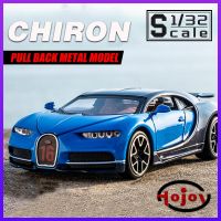 Bugatti Chiron โมเดลรถยนต์โลหะรถของเล่นสเกล1/32สำหรับเด็กผู้ชายและเด็กตุ๊กตาคริสต์มาสกวางเรนเดียร์ยานพาหนะคอลเลกชันงานอดิเรก