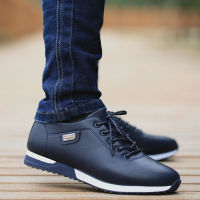 Mens PU Leather Business Casual Shoes for Man Outdoor Breathable Sneakers Male Fashion Loafers Walking Footwear Tenis Feminino