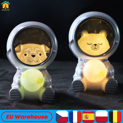 Astronaut Night Light Creative Cute Galaxy Guardian Pet Lamp Planet lights Decoration For Home Bedroom Kids Toys Birthday Gifts