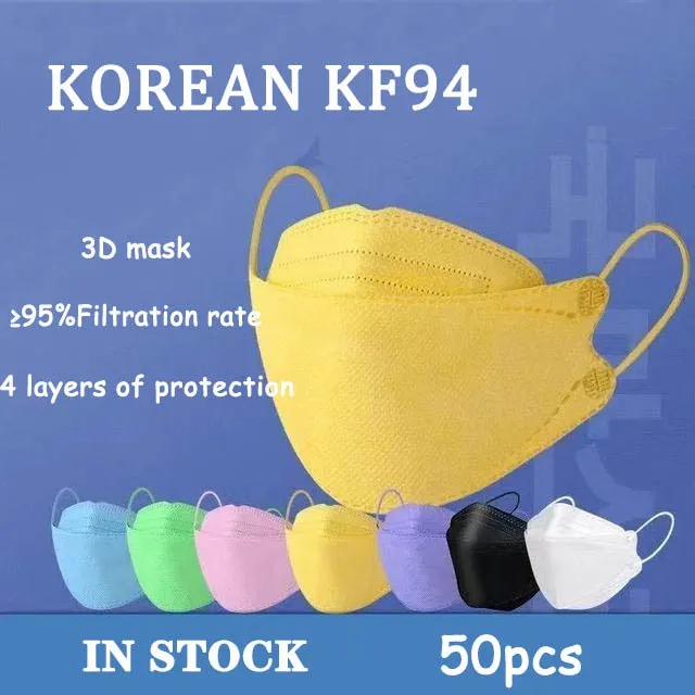 KN94 Mask 10PCS 4Layer NonWoven Protective Filter 3D Korean MASK