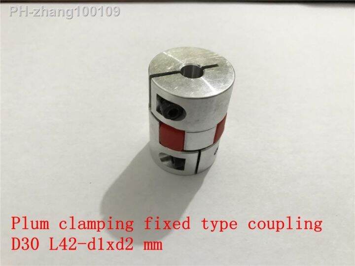 d30-l42-hole-minimum-5mm-maximum-15mm-plum-shaped-clamping-flexible-coupling-shaft-coupler-encoder-stepper-motor-1pcs