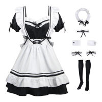 มิราเคิลอบอุ่นชุดแม่บ้านคลาสสิกสีดำและสีขาว Loli Maid lolita ชุดเดรสสไตล์ญี่ปุ่นแม่บ้าน cos เสื้อผ้า