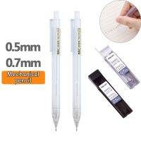 0.7 &amp; 0.5mm Mechanical Pencil 2B pencil lead Frosted transparent Automatic pencil sketch exam school supplies Stationery