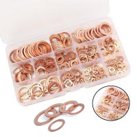 Copper Crush Washer Gasket Set Flat Ring Seal Assortment Kit