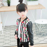 Boys PU jacket Spring Autumn childrens Motorcycle leather 1-7 years old fashion color diamond quilted zipper girls coat cool