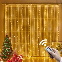 8 Modes Curtain Garland LED String Lights USB Remote Control Fairy Lights Christmas Holiday Wedding Decoration for Bedroom Home