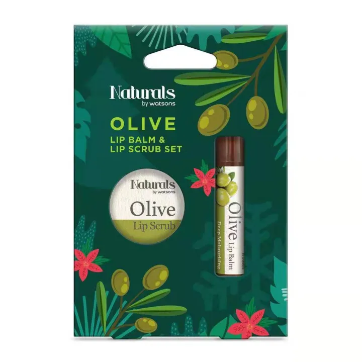 NATURALS BY WATSONS Olive Lip Balm(4.5g) and Lip Scrub(10g) Set Lazada