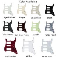 3ชั้น11รูรอยขีดข่วนแผ้น Pickguard กีตาร์ ST HSH มาตรฐานเม็กซิกันสำหรับกีตาร์สไตล์ FD Strat HSH ส่วนใหญ่