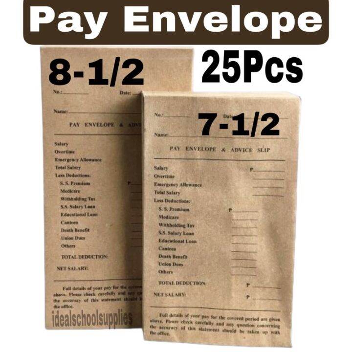 New Arrival Pay Envelope/payroll/ Salary Sold Per 1 Pack 25 Pcs Lazada PH