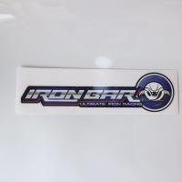 สติ๊กเกอร์ IRONBAR ตัวกลางโลโก้ไอรอนบาร์สีขาวน้ำเงินขีดเเดง มาใหม่บ่าสุด