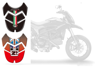 แผ่นรองถังน้ำมัน3D อุปกรณ์แข่งรถจักรยานยนต์สติ๊กเกอร์ตบแต่งสำหรับ Ducati Hypermotard 796 1100