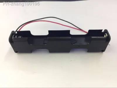 1Pcs Dual Layers Black Plastic 4 x AA 6V Battery Holder Case w Leads