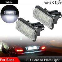 1คู่สำหรับ Benz E-Class W211 C-Class S203 CLS-Class W219 SLK-Class R171สีขาวป้ายทะเบียน LED โคมไฟแผ่นตัวเลขอ่อน