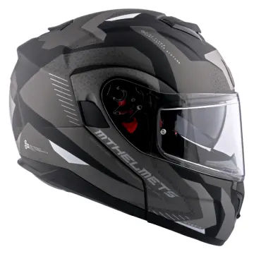 Casco de moto modular MT Atom SV Tarmac Gloss Black Matt White oferta