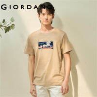 GIORDANO Men Horse Series T-Shirts Summer Short Sleeve Crewneck Tshirts 100% Cotton Comfort Casual Fashion Print Tee 91093115