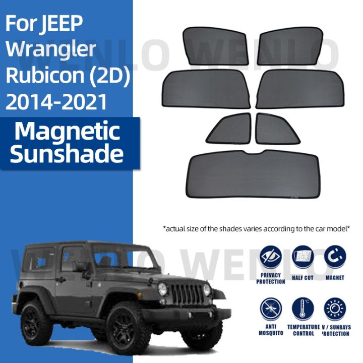 for-jeep-wrangler-rubicon-2d-2014-2021-magnetic-mesh-windscreen-curtain-special-sunshade-car-visor-nylon-net-windshield-shade