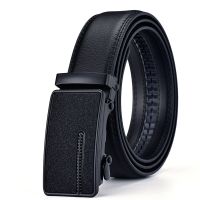 2023 New  cow genuine leather mens belt cowhide strap for male automatic buckle belts for men black buckle belts Belts