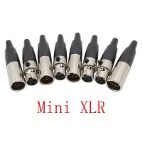 Mini XLR 3/4/5/6 Pin Male Plug / Female Socket Audio Microphone Mic Adapter Straight Mini XLR Cable Soldering Connector