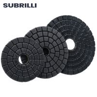 SUBRILLI 3 /4 /5 Inch Black Buff Polishing Pad Wet Use For Buffing Dark Color Granite Slab Marble Ceramic