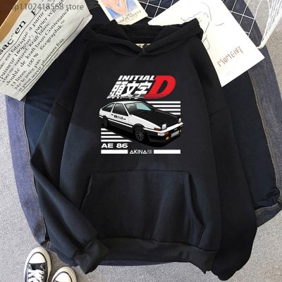 Initial D Hoodies Men Street Racing Awesome Japanese Manga Sweatshirt Long Sleeve Streetwear Plus Size Anime Print Clothes Size XS-4XL