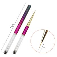 แปรงเล็บปากกาเล็บอะคริลิกแปรงวาดเส้นบนเล็บเพ้นท์เจล UV วาดเขียน1ชิ้นเล็บฝรั่งเศสสีผสมสีปากกาหัวมะระ ZJS3816เล็บชุดทำเล็บ Acc