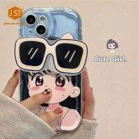 เคสสาวน่ารักแฟชั่นลายการ์ตูนสำหรับ VIVO Y17 Y15 Y11 VIVO 1901 VIVO 1902 VIVO 1904 VIVO 1906 Y19 VIVO 1915เคสโทรศัพท์โปร่งใสมีขาตั้งนิ่มป้องกันการกระแทกฝาครอบด้านหลัง