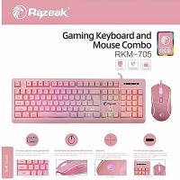 เม้าท์ - คีย์บอร์ด เกมมิ่ง คอมโบ้  RAZEAK RKM-705 RGB 104 Key fkn