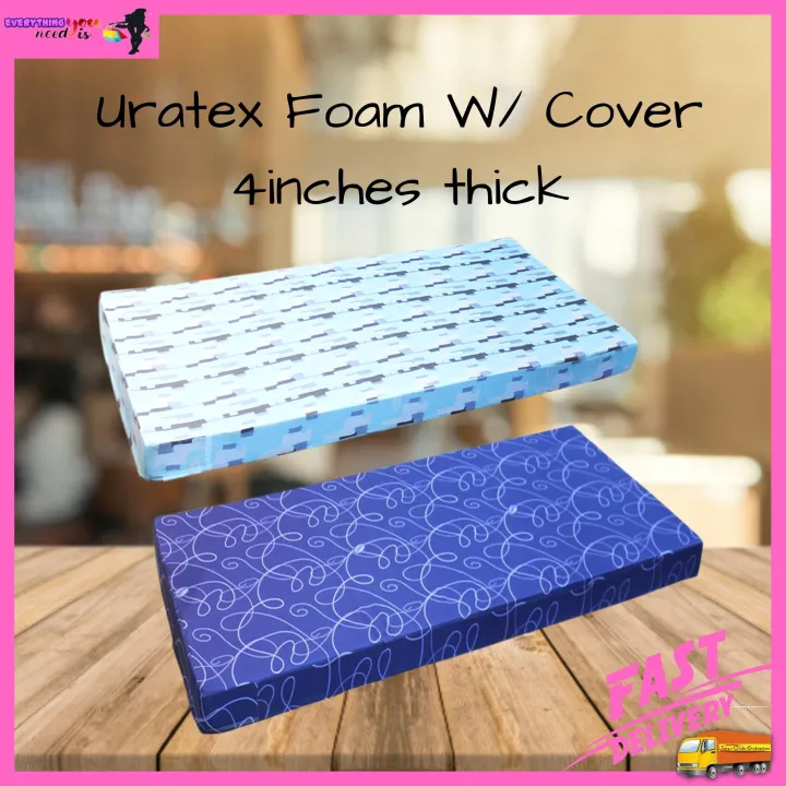 4INCHES URATEX FOAM WITH COVER / URATEX FOAM Lazada PH