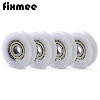 ●☇○ Fixmee 10 pcs U Nylon plastic Embedded 608 Groove Ball Bearings 8x30x10mm Guide Pulley