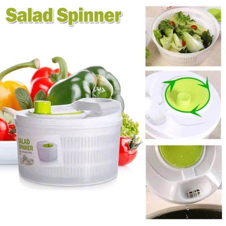 Salad Spinner Vegetable Dryer 3L Large capacity Salad Spinner Fruits ...