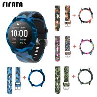 ۞✠✷ FIFATA pasek silikonowy PC Case 2w1 dla Xiaomi Haylou Solar LS05 inteligentny zegarek bransoletka pasek na rękę Protector rama pokrywa akcesoria