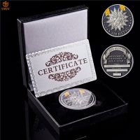 2019 USA Air Forces Air Medal Challenge Armed Forces Distinguished Flying Silver Plated Military Challenge Coin W/Display Box