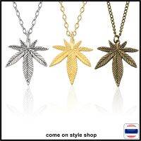 สร้อยคอแฟชั่น ใบกัญชา เมเปิล สไตล์เกาหลี ฮิปฮอบ สวยงาม ของขวัญแฟน Fashion Trendy Maple Women Necklace