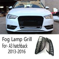 Honeycomb Mesh Style Front Bumper Fog Lamp Cover Grills Fog Light Grille for Audi A3 Hatchback 2013-2016