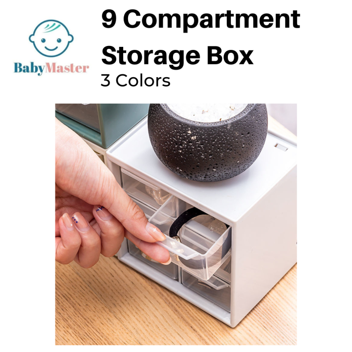 Multi compartment storage box Multifunctional plastic desktop