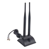 2.4G/5G Dual-Band Antenna with 6.5Ft Extension Cable 6DB Magnetic Base Wireless Network Card WIFI SMA Antenna