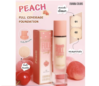 SIVANNA PEACH FULL COVERAGE FOUNDATION : HF5044 รองพื้น เนื้อแมท ควบคุมมัน ช่วยปกปิดรูขุมขน**ของแท้ พร้อมส่ง