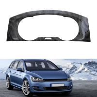 For 2014-2019 Golf MK7 MK7.5 ABS Carbon Fiber Interior Dashboard Meter Display Frame Cover Trim