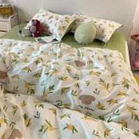 ✙ Fashion Bedding Set Floral Country Twin Queen Size Duvet Cover Flat Sheet Pillowcase No Filling Polyester Boys Girls Bed Linen