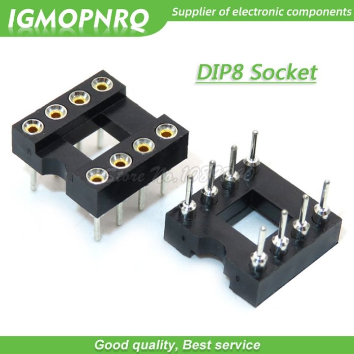 10pcs/lot DIP 8 Round IC SOCKET 8 PIN 8PIN 8P Round Hole DIP IC Sockets Adaptor Solder Type New Original Free Shipping