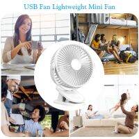 【YF】 6 Inch Mini Cooling Fan Mute 4800mAH USB Charging Cool Fans Noiseless with Light Handheld Small Desk Table 4-Speed Clip