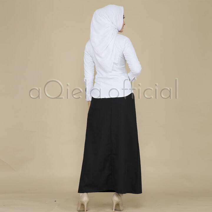 haymeestore kemeja putih polos wanita baju kantor formal kerja cewek jumbo kancing tutup bahan katun strech