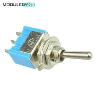 10PCS Mini 3pin 3p 6A SPDT 3A 250V AC 125V MTS-102 3 Pin 2 Position On-on Toggle Switches Module Practic DIY MTS 102