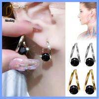 NICOLEY 2Pcs มีประสิทธิภาพดี Lympus Magne therapy Germanium Earrings สีดำสีดำ ทองแดงทองแดง ต่างหูแบบฝังเข็ม ของใหม่ ต่างหูสตั๊ดหู ต่างหูระบายน้ำเหลือง สำหรับผู้หญิง