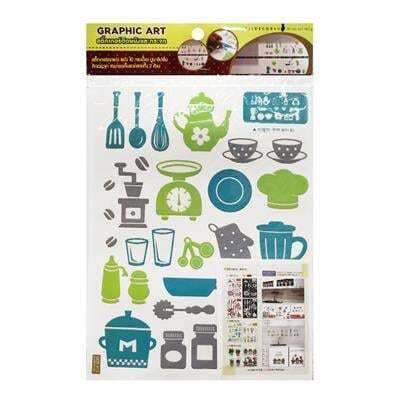 "ถูกชัวร์"สติ๊กเกอร์ตกแต่ง CDC Cooking CHIC DECOR รุ่น GDT- 913 ขนาด 24 x 38 ซม. หลากสี*ส่งด่วนทุกวัน*