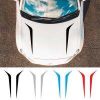 Hood Cover Sticker 2-pcs Car Long Stripe Decals Universal Decal Decoration for Body Trim Dashboards Motorcycles and Scooters fitting