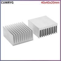 CUWRYG 2ชิ้น40X40X20มม. แผ่นฮีทซิงค์หม้อน้ำระบายความร้อนด้วยฮีทซิงค์ไฟ LED วีจีเอแรมอลูมิเนียม