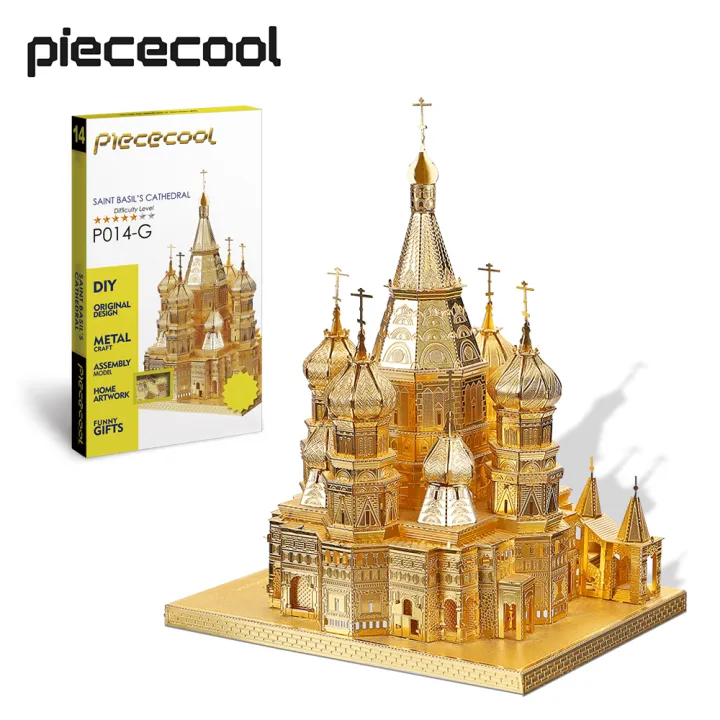 Piececool Teka-teki Logam 3D Untuk Dewasa, Kit Model Katedral Saint ...